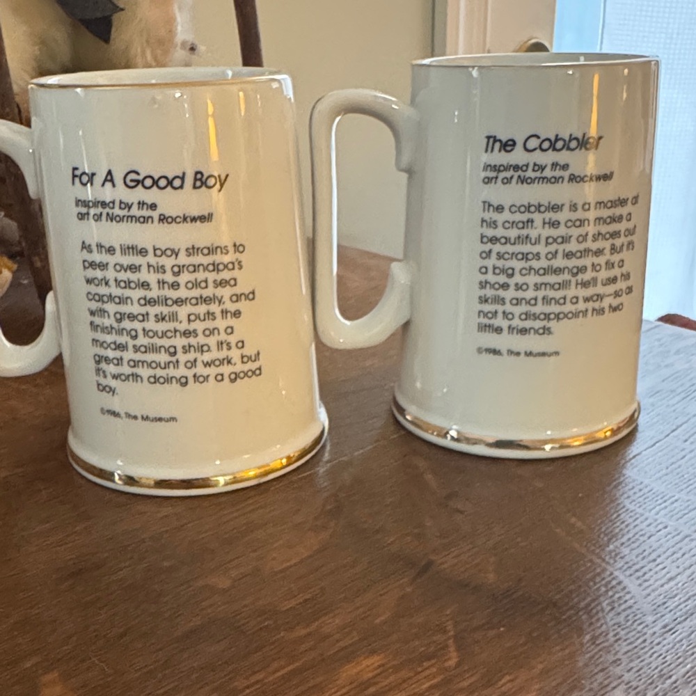 Norman Rockwell Illustrated White Ceramic Mugs - Picture 2 of 5